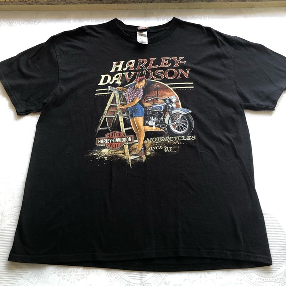 Harley-Davidson Black T-Shirt Motorcycles Morgantown WV Graphic Men’s Size XL - Picture 1 of 13